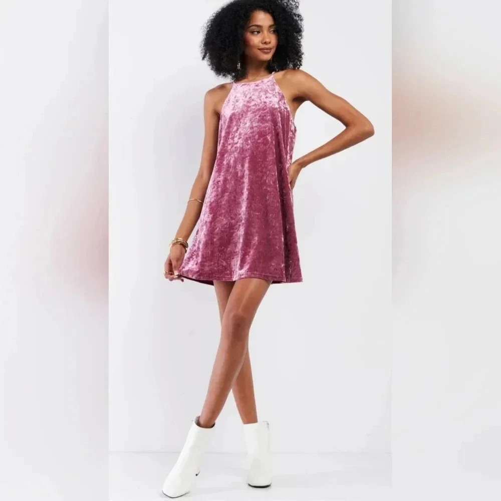 LAST ONE!! Super Soft Velvety Mini Dress #340-341 - Picture 2 of 12